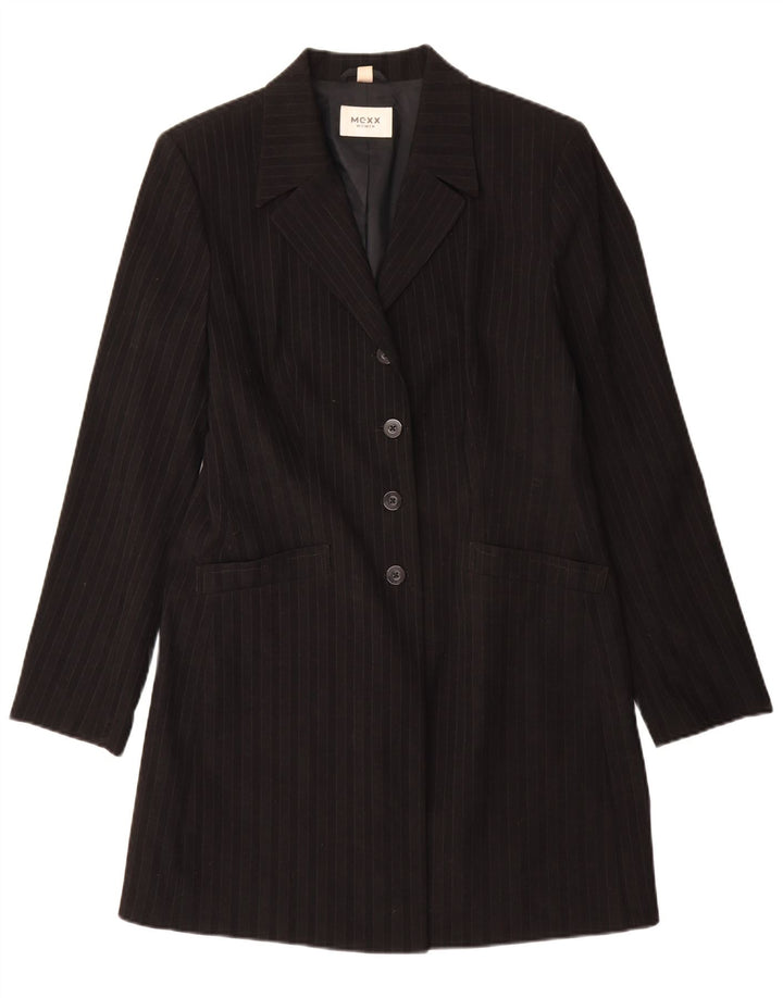 Cappotto da donna Mexx UK 16 Grande poliestere a righe nere