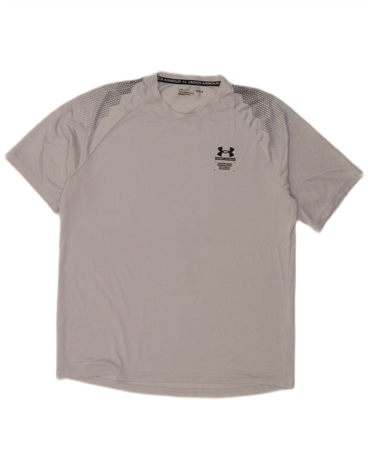 T-shirt da uomo Under Armour Top grande grigio geometrico