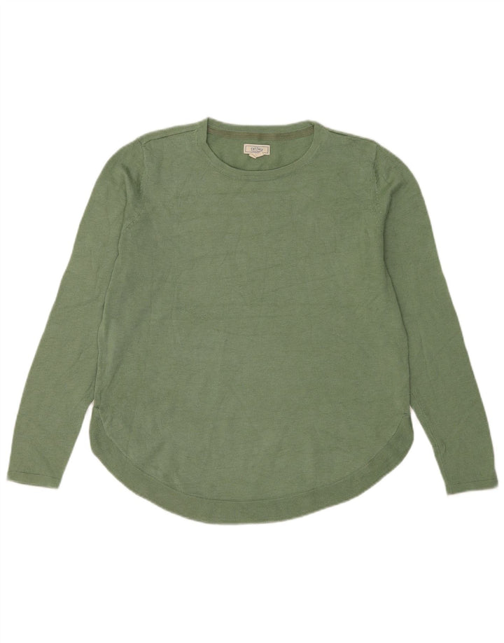 Maglione maglione con scollo a barca da donna Fat Face UK 12 Poliestere verde medio