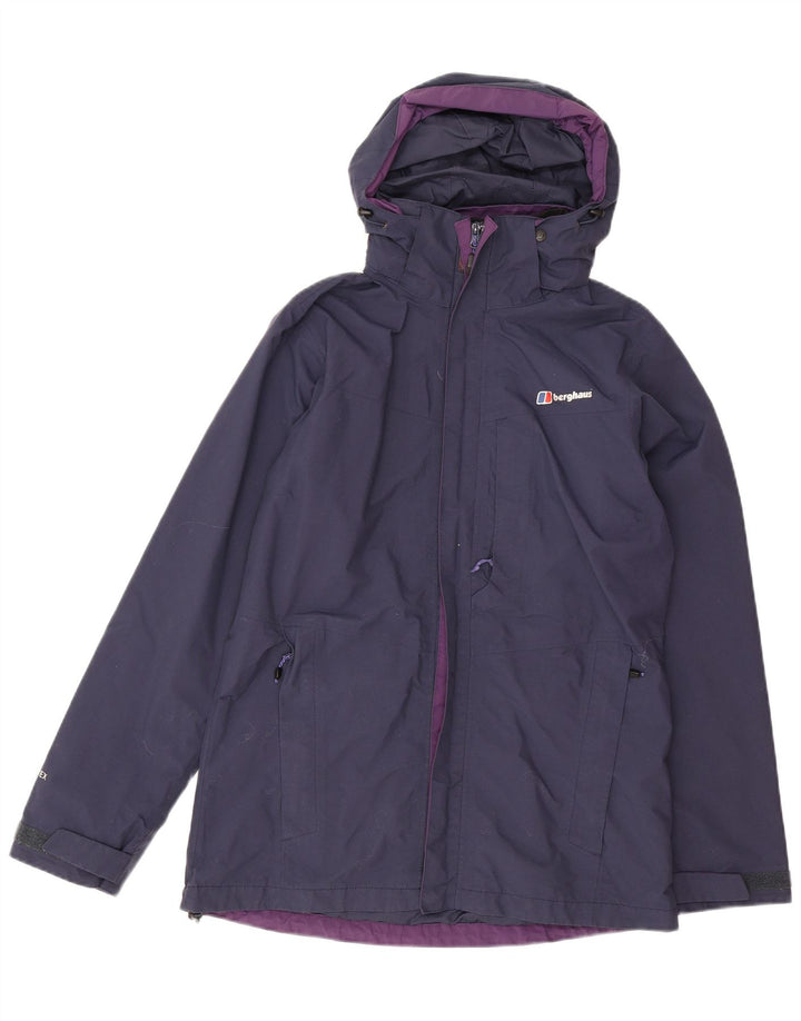 Giacca antipioggia da donna Berghaus Gore-Tex con cappuccio UK 12 medio blu navy
