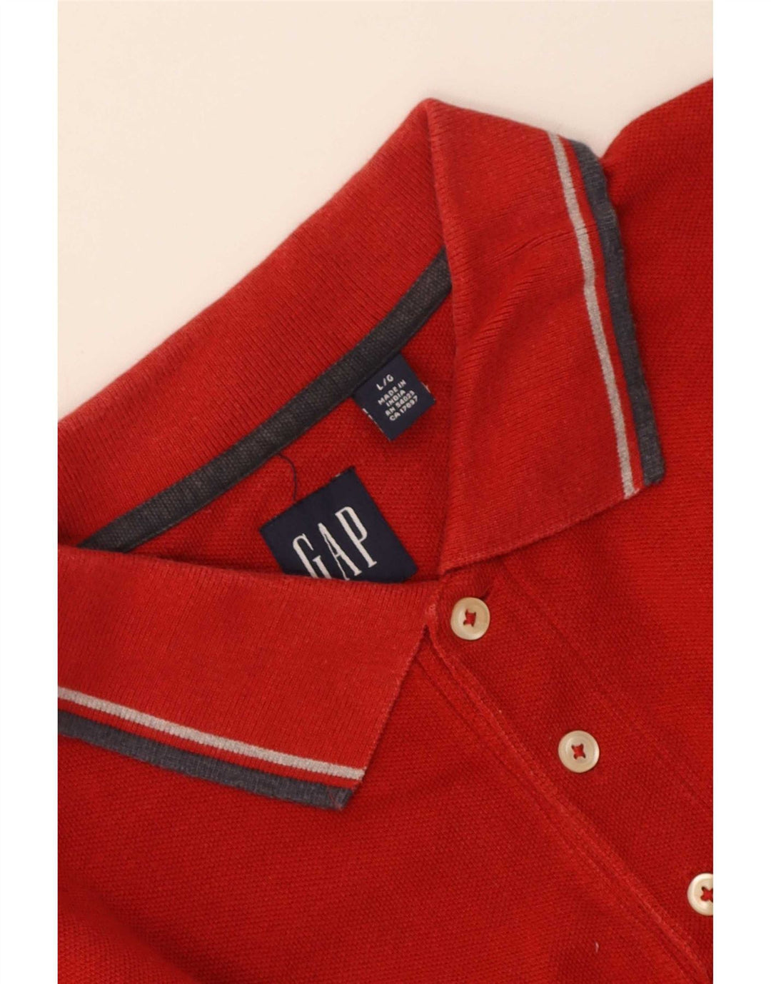 Polo da uomo Gap in cotone a righe grandi rosse