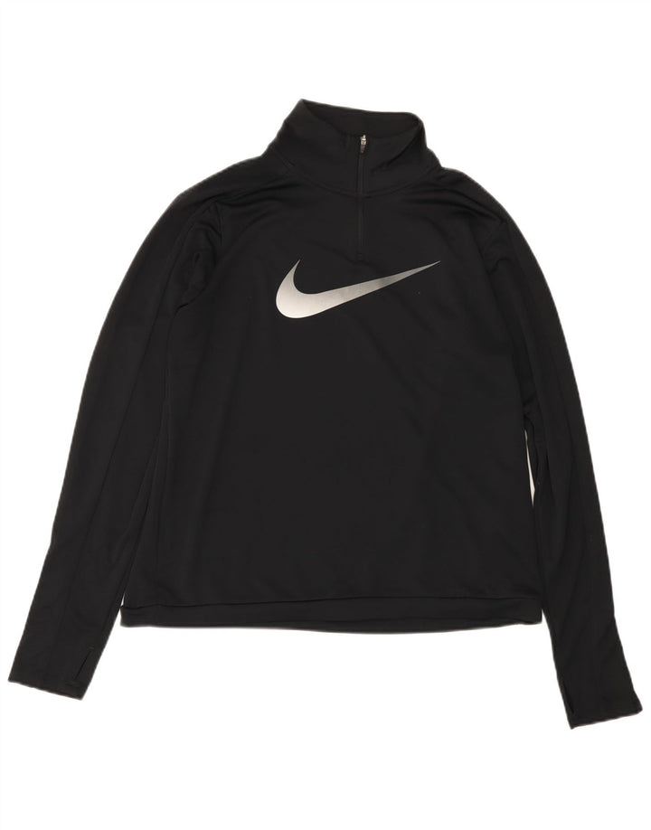Top da tuta Nike Dri Fit Graphic Pullover da donna UK 16 Large Nero