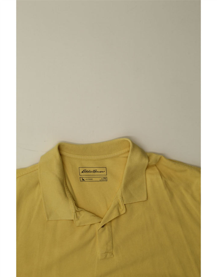 EDDIE BAUER Mens Polo Shirt 2XL Yellow Cotton Vintage Eddie Bauer and Second-Hand Eddie Bauer from Messina Hembry 