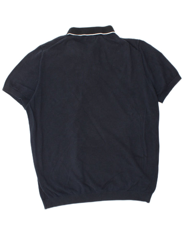 Polo da uomo Massimo Dutti 2XL in cotone blu navy