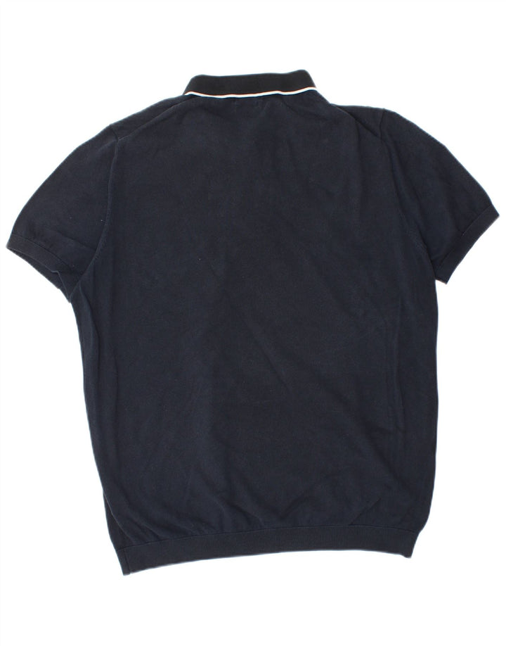Polo da uomo Massimo Dutti 2XL in cotone blu navy
