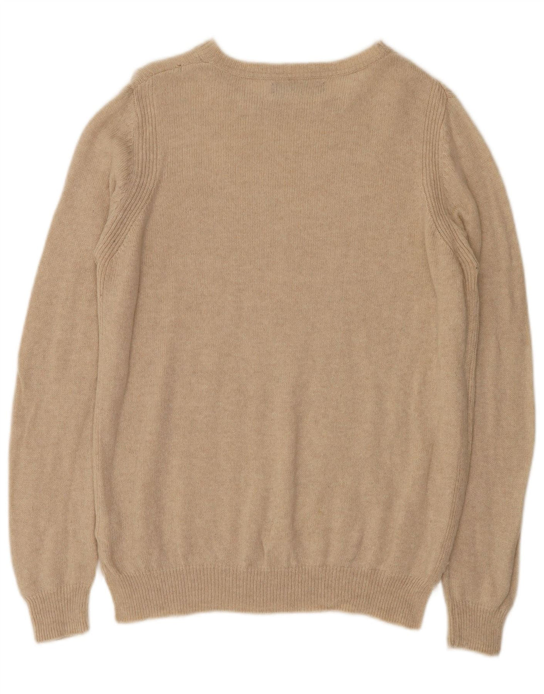 Maglione da donna Marks & Spencer con scollo a barca UK 14 Large Beige Lana