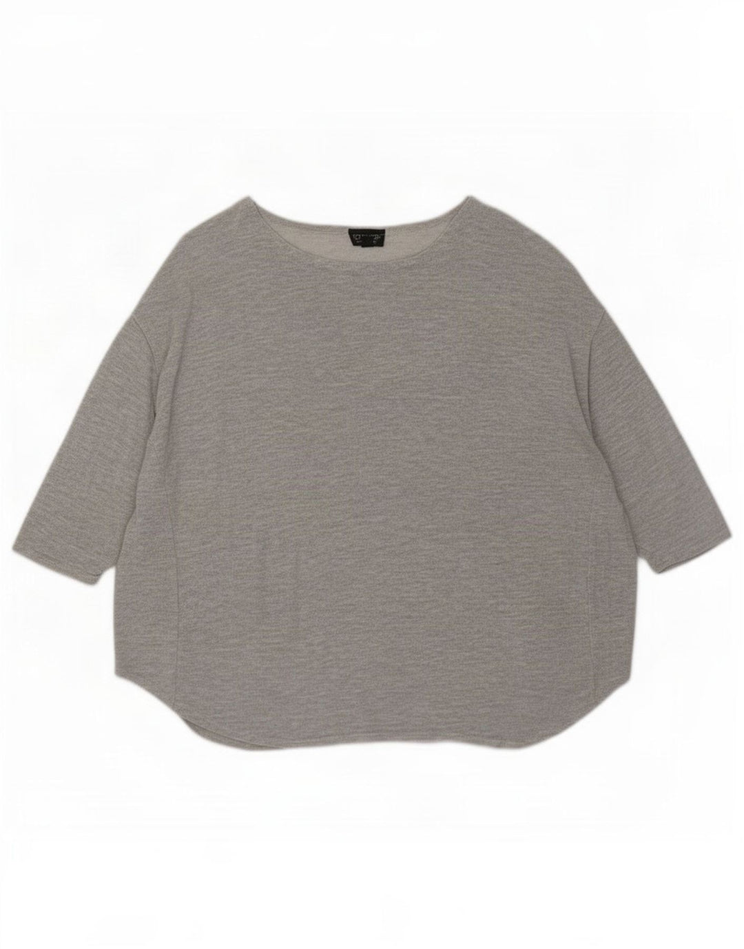 Topshop Top oversize da donna manica 3/4 UK 12 Viscosa grigio medio