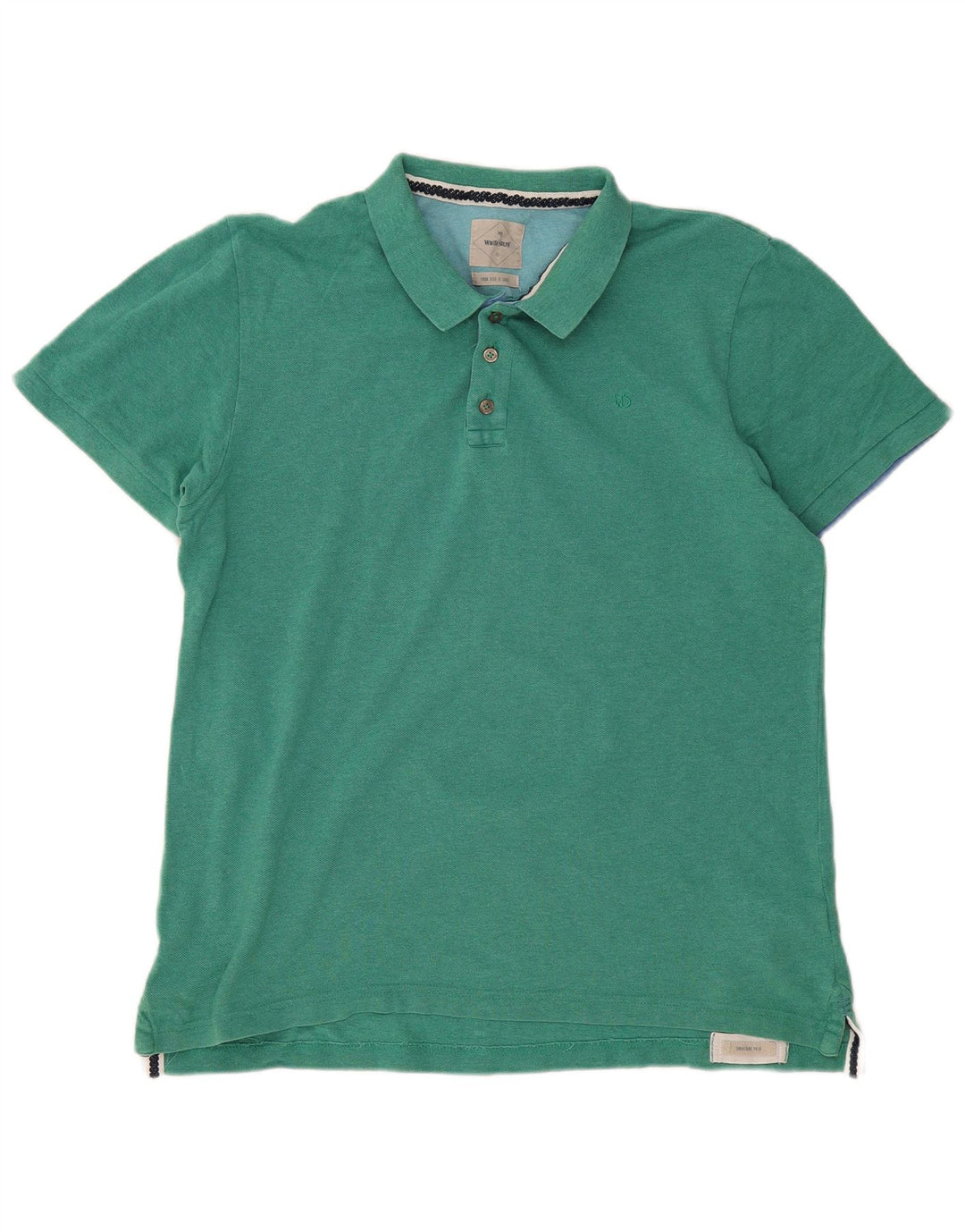 WHITE STUFF Polo da uomo grande in cotone verde