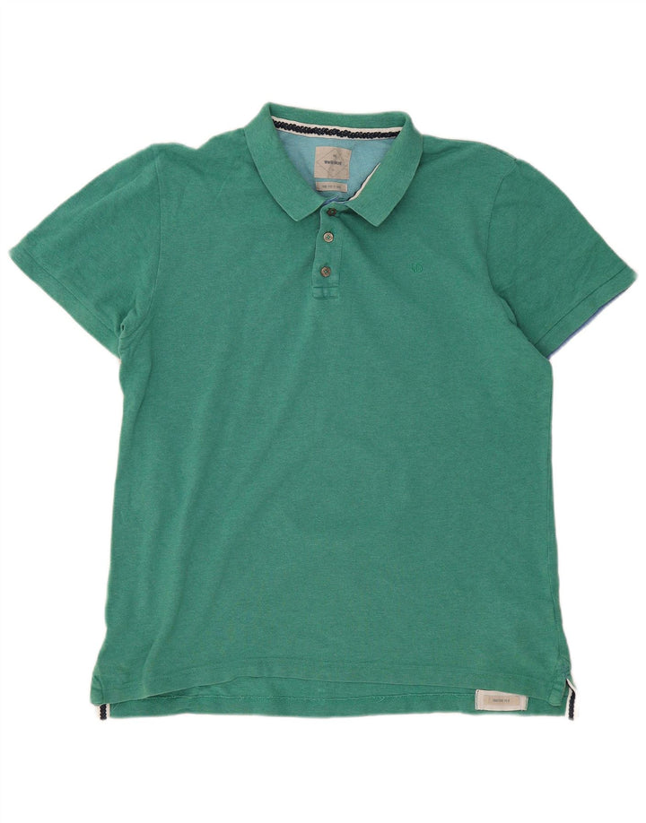 WHITE STUFF Polo da uomo grande in cotone verde