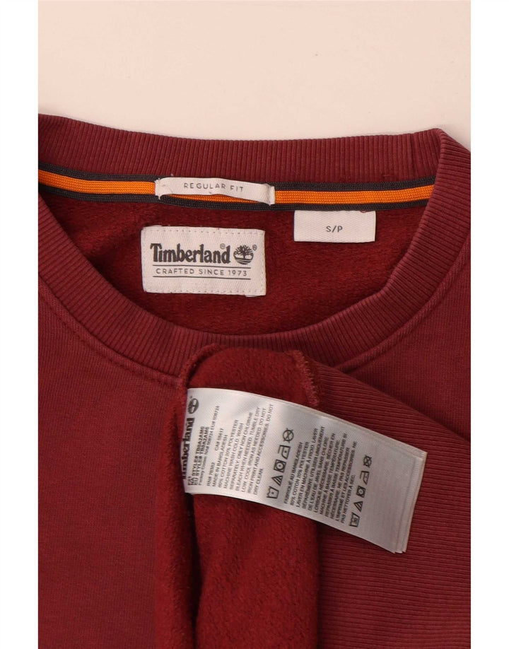 Timberland Uomo Regular Fit Felpa Maglione Piccolo Rosso Cotone