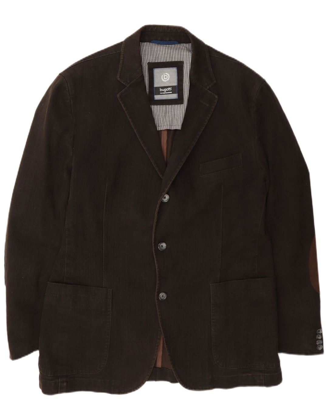 Giacca blazer a 3 bottoni da uomo Bugatti EU 52 XL cotone marrone