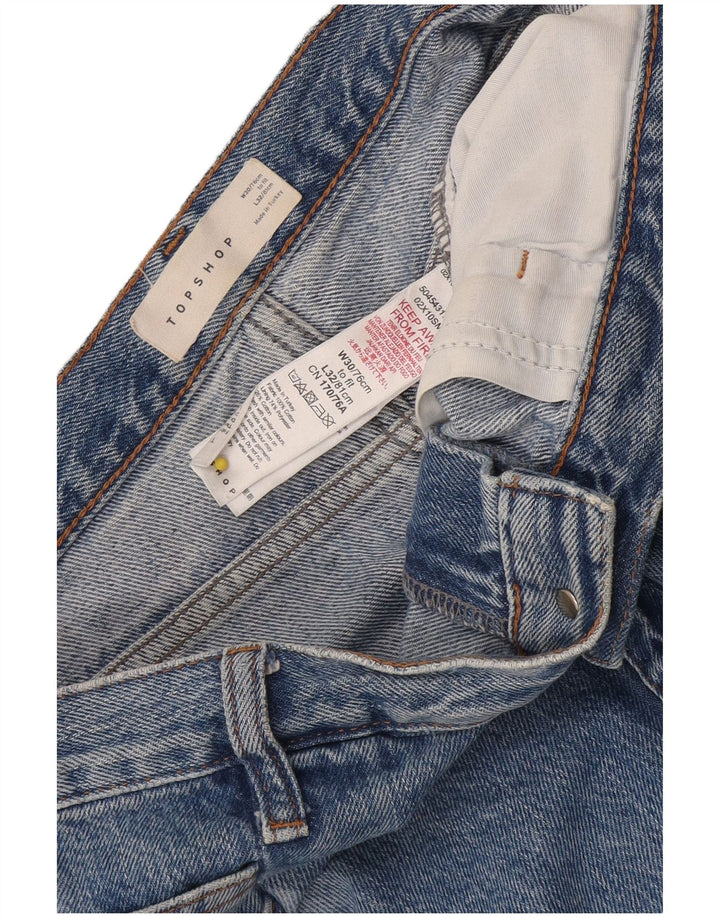 Jeans dritti da donna Topshop W30 L32 poliestere blu