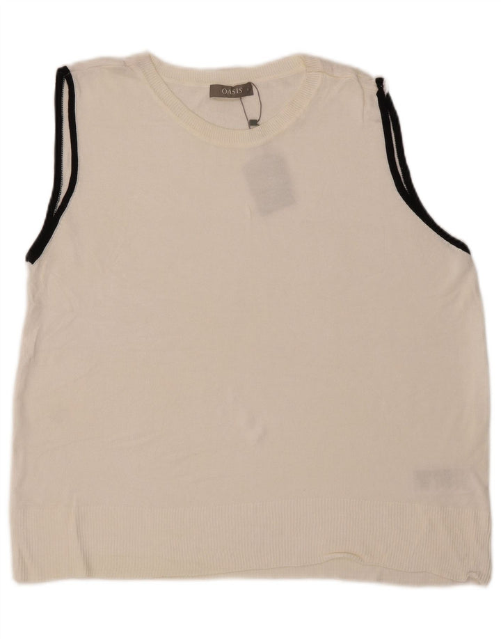 Canotta da donna Oasis UK 16 Large bianca in viscosa