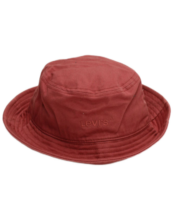 Cappello da pescatore da uomo Levi's piccolo in cotone rosso