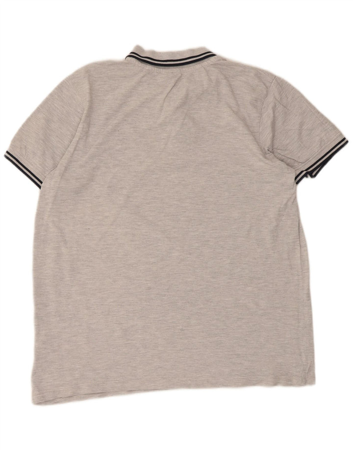 Polo Kappa Uomo XL Cotone Rigato Grigio