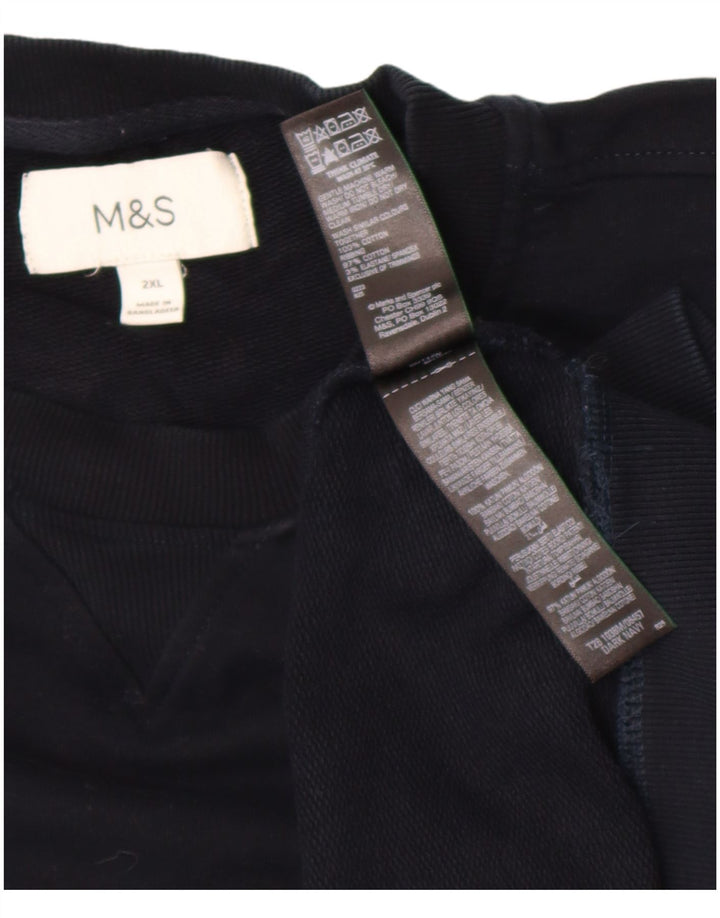 Felpa da uomo Marks & Spencer 2XL cotone blu navy