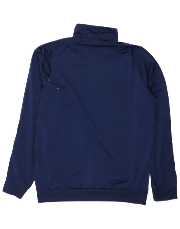 Giacca da ginnastica da uomo Adidas grande in poliestere blu navy