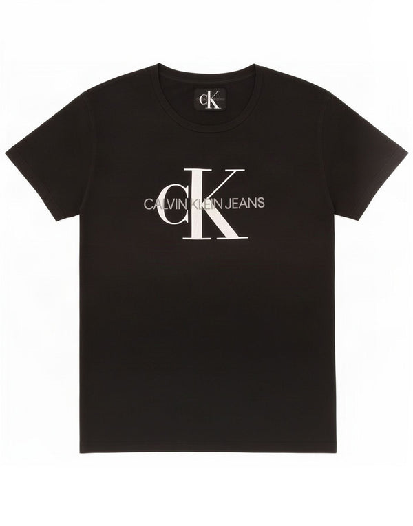 Maglietta grafica da donna Calvin Klein Jeans Top UK 14 cotone nero medio