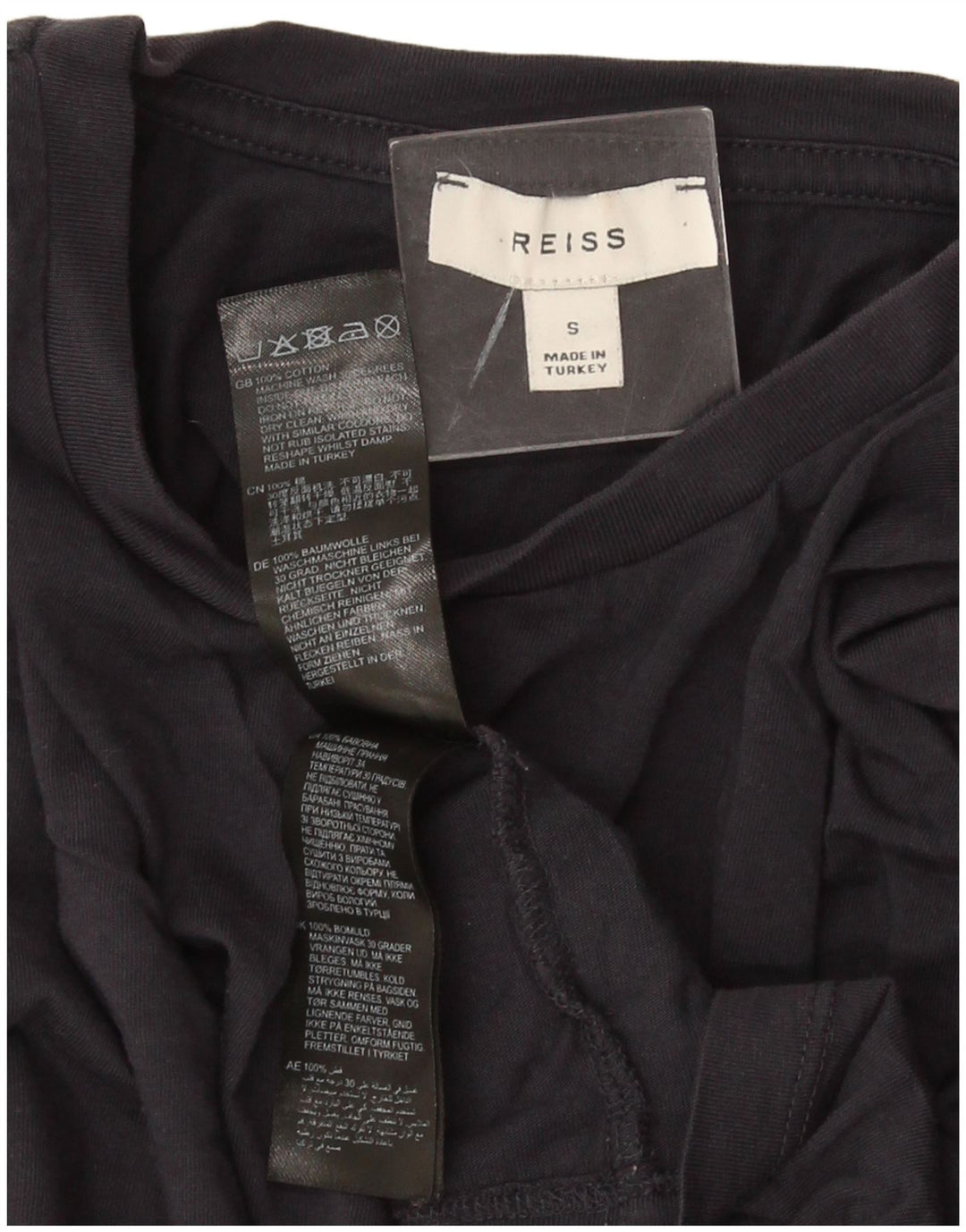 T-shirt da uomo Reiss Top Small in cotone blu navy