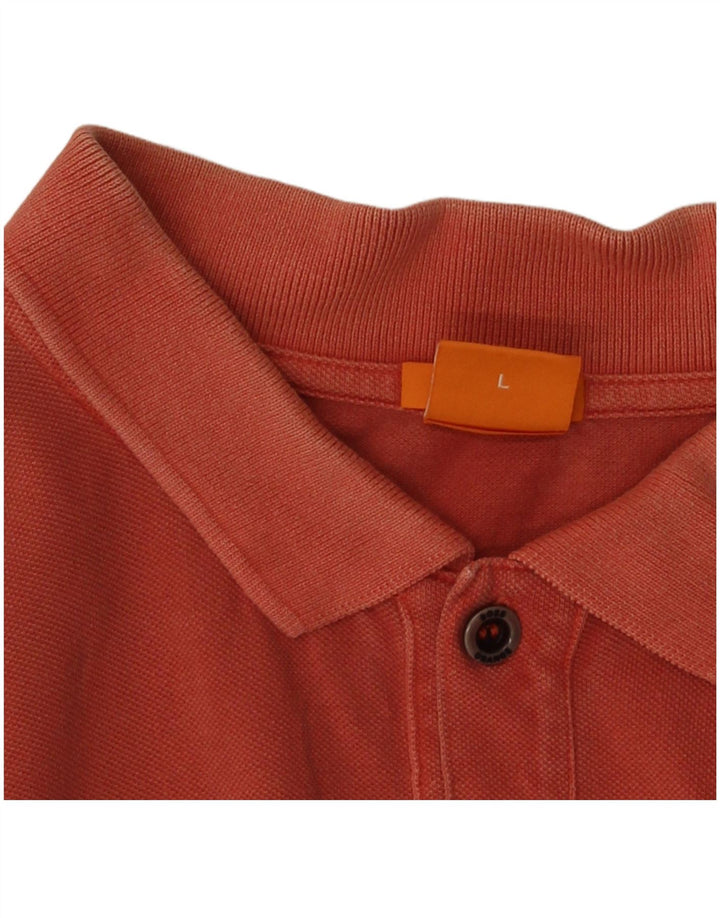 Polo Hugo Boss da uomo slim fit grande arancione
