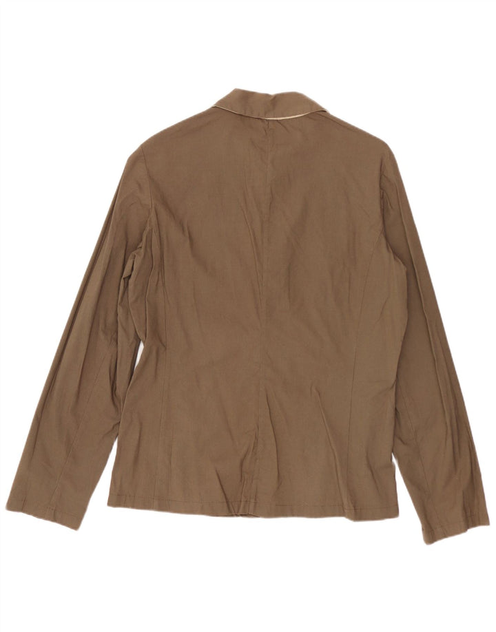 MARKS & SPENCER Giubbotto bomber da donna UK 8 piccolo cotone kaki