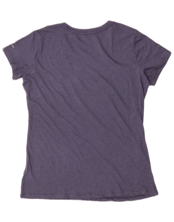Columbia Womens Graphic T-Shirt Top UK 16 Large Navy Blue Polyester