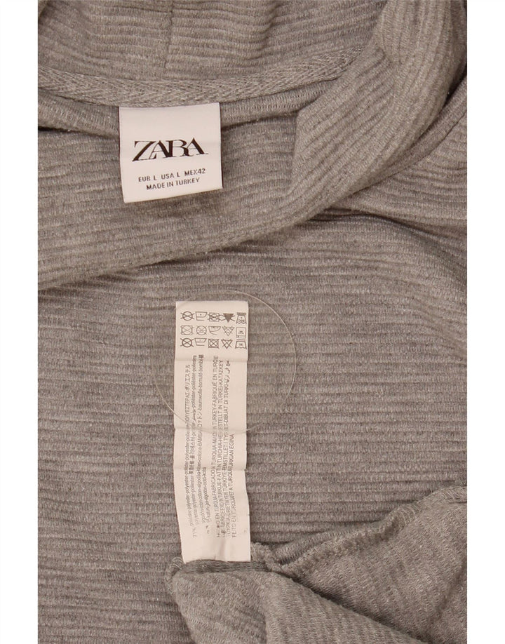 Maglione maglione collo alto da uomo Zara grande poliestere grigio