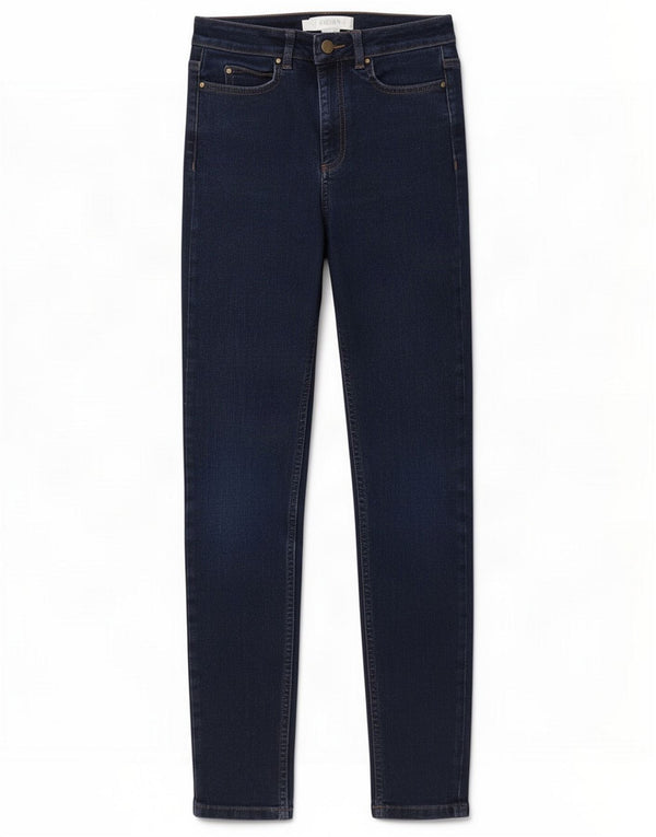 Hobbs Jeans skinny da donna UK 10 Small W27 L28 Blu navy Cotone