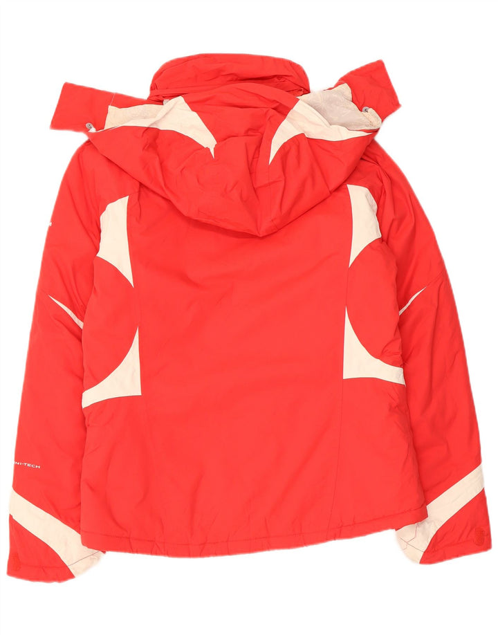 COLUMBIA Womens Titanium Windbreaker Jacket UK 10 Small Red Colourblock