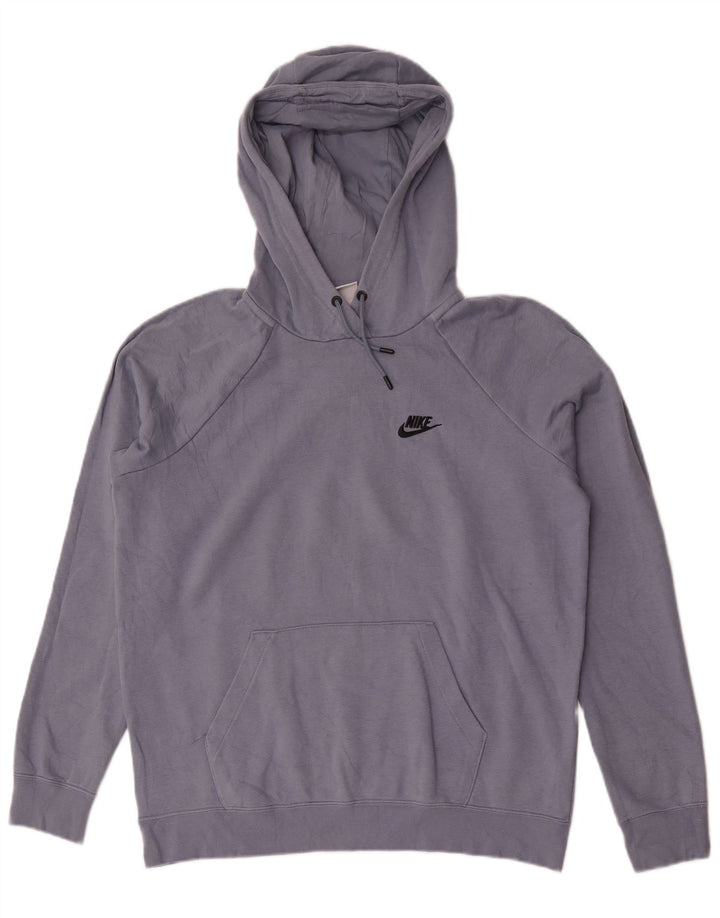 Felpa con cappuccio da uomo Nike Large in cotone blu