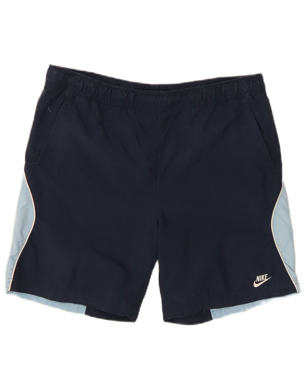 Nike Mens Swimming Shorts Small  Navy Blue Colourblock