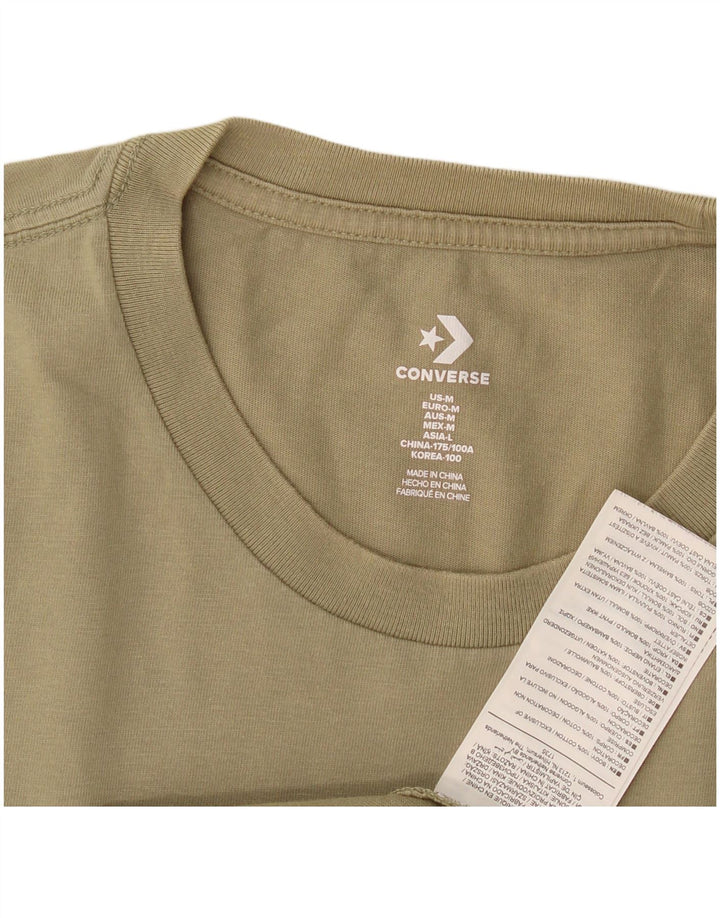 T-shirt grafica da uomo Converse Top in cotone kaki medio
