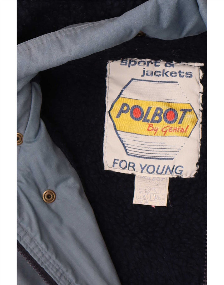 Giacca Sherpa da uomo con cappuccio Polbot UK 42 XL poliestere blu