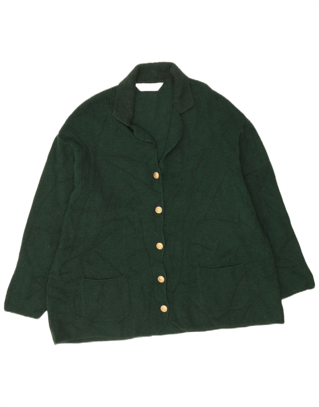 Maglione cardigan da donna Marks & Spencer UK 22 3XL lana verde