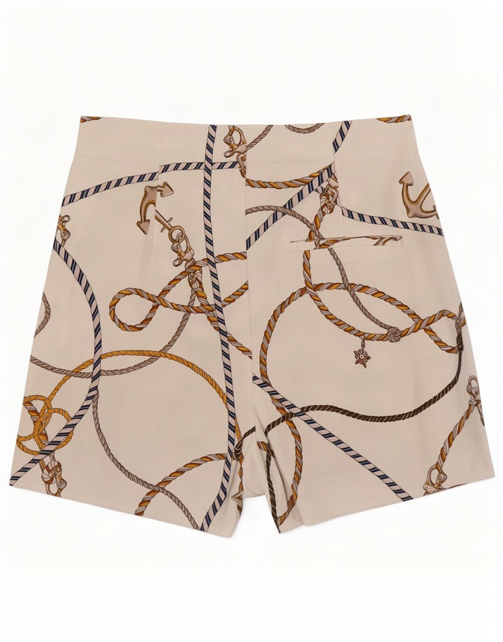Pantaloncini casual Zara da donna con motivo astratto piccoli W26 bianchi