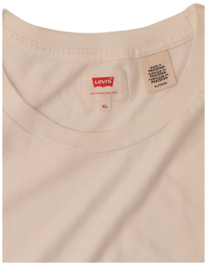 T-shirt da uomo LEVI'S Top XL in cotone bianco