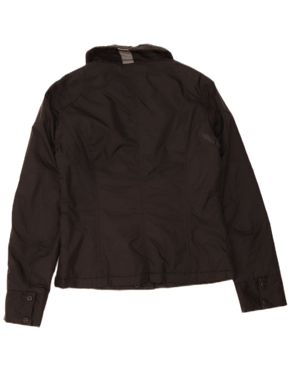 Giacca utilitaria da donna VINTAGE UK 14 nylon nero medio