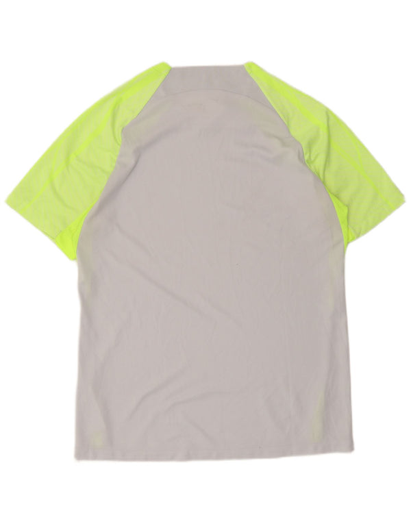 T-shirt Nike da uomo Dri Fit Slim Top Large in poliestere color block grigio