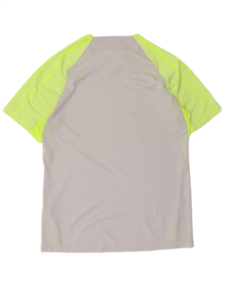 T-shirt Nike da uomo Dri Fit Slim Top Large in poliestere color block grigio