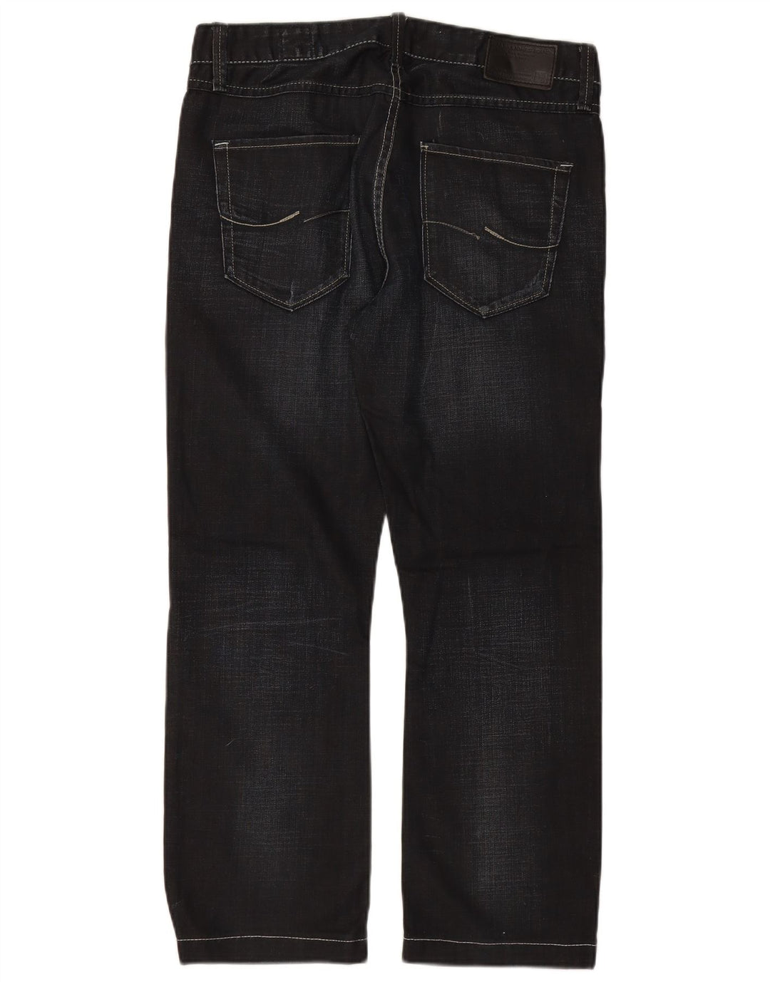 JACK & JONES Jeans dritti da uomo W33 L28 cotone nero