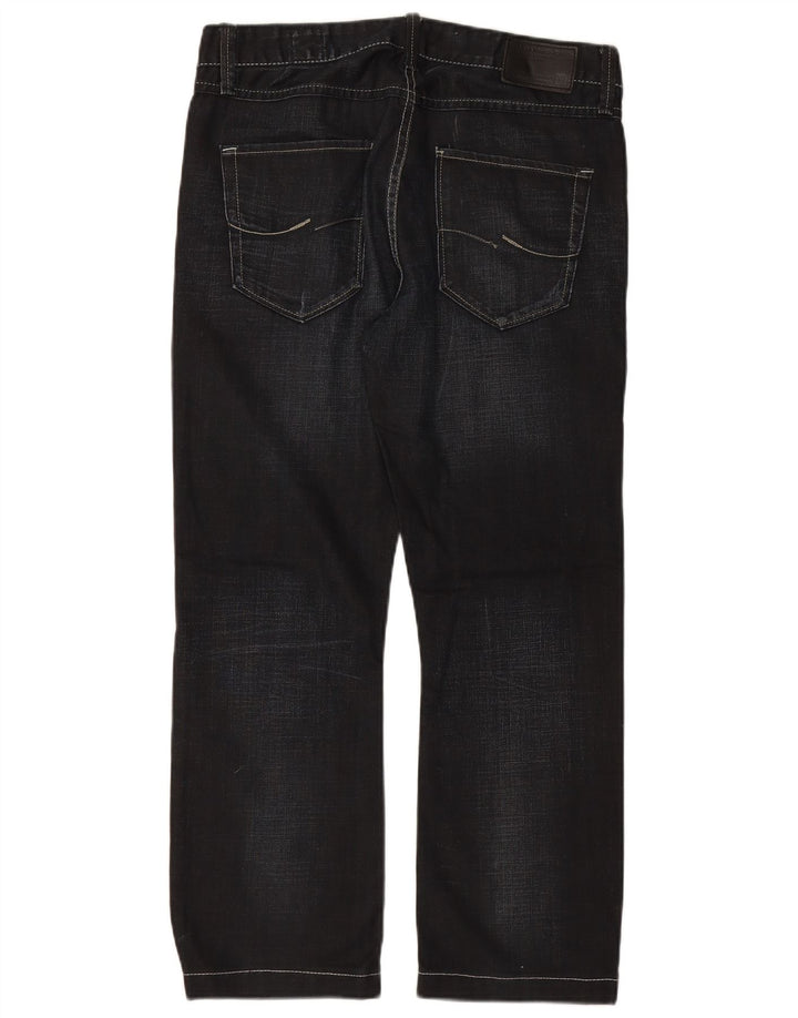 JACK & JONES Jeans dritti da uomo W33 L28 cotone nero