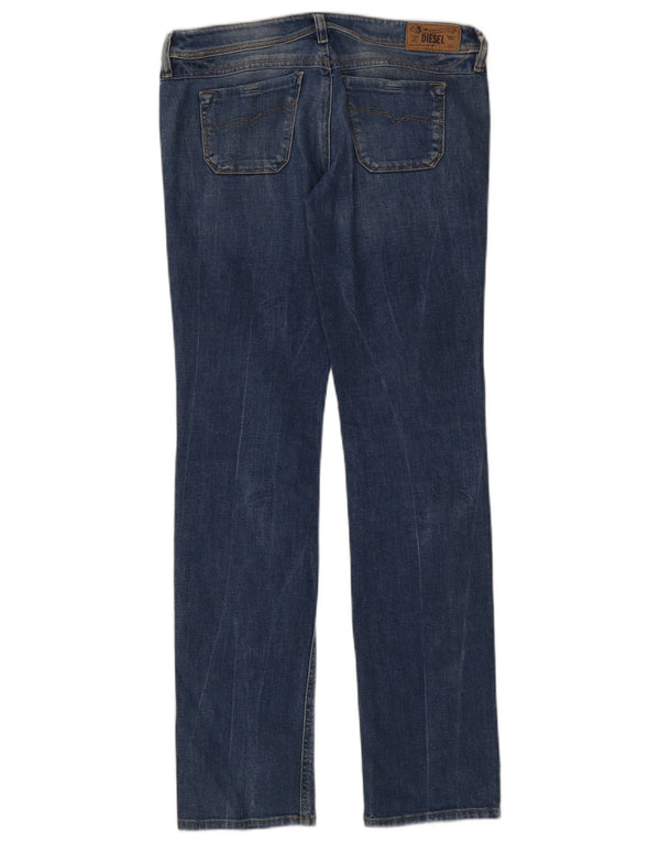 Jeans dritti slim regolari Lowky da donna Diesel W29 L34 cotone blu