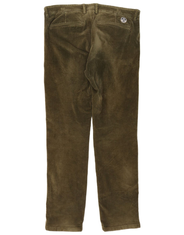 Pantaloni slim da uomo in velluto a coste North Sails W38 L33 cotone kaki