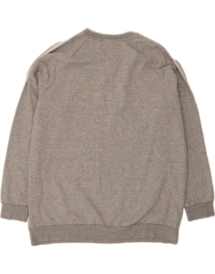 ADIDAS Womens Oversized Sweatshirt Jumper UK 20/22 XL Grey Cotton Vintage Adidas and Second-Hand Adidas from Messina Hembry 