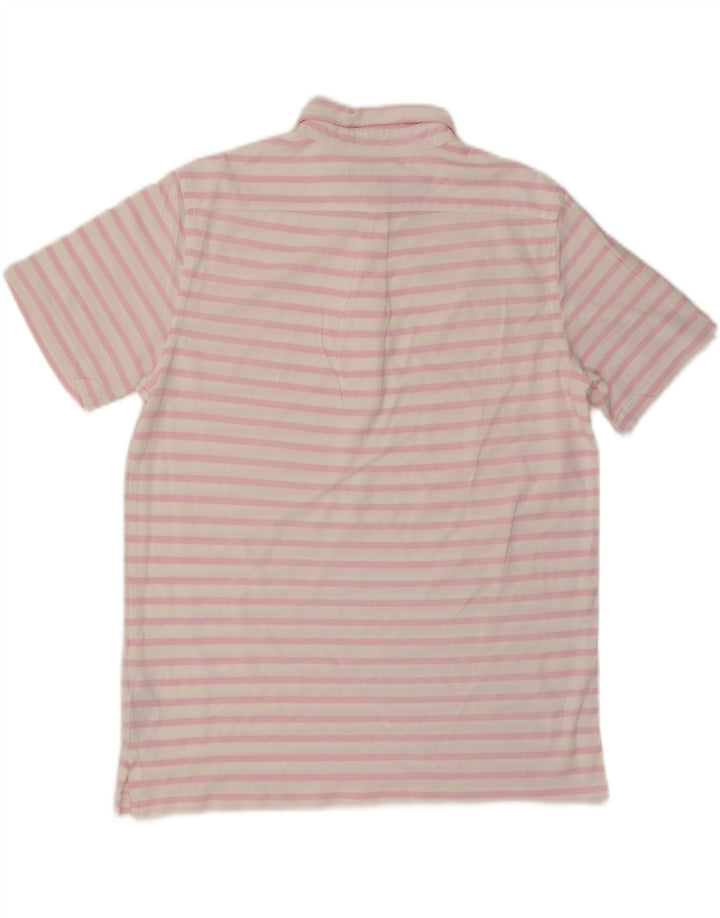 RALPH LAUREN Polo da uomo in maglia Oxford in cotone a righe rosa medio