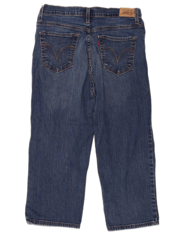 Levi's Girls 512 Capri Jeans 9-10 anni W30 L20 Blu Cotone