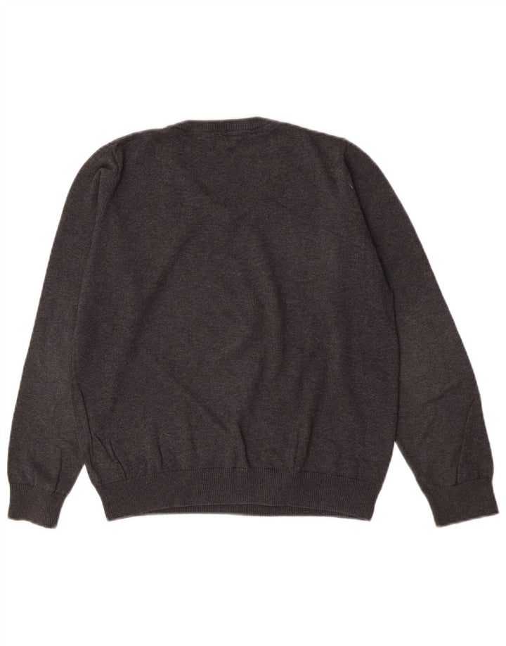 Maglione Marks & Spencer per ragazzi con scollo a V 11-12 anni in cotone grigio