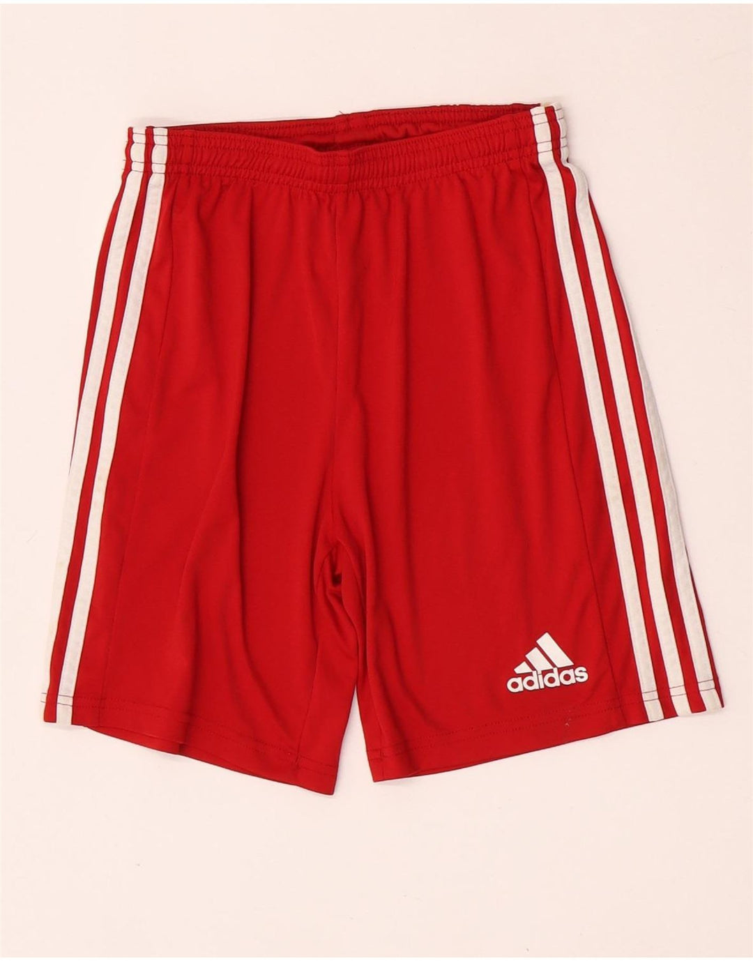 Pantaloncini sportivi Adidas Aeroready da ragazzo 13-14 anni in poliestere rosso