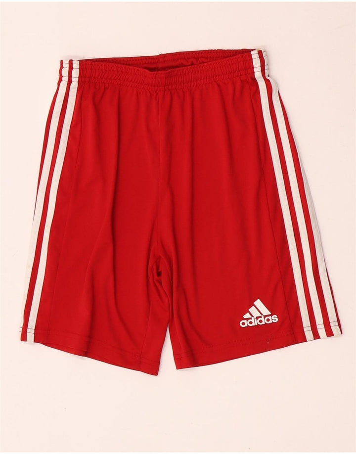 Pantaloncini sportivi Adidas Aeroready da ragazzo 13-14 anni in poliestere rosso