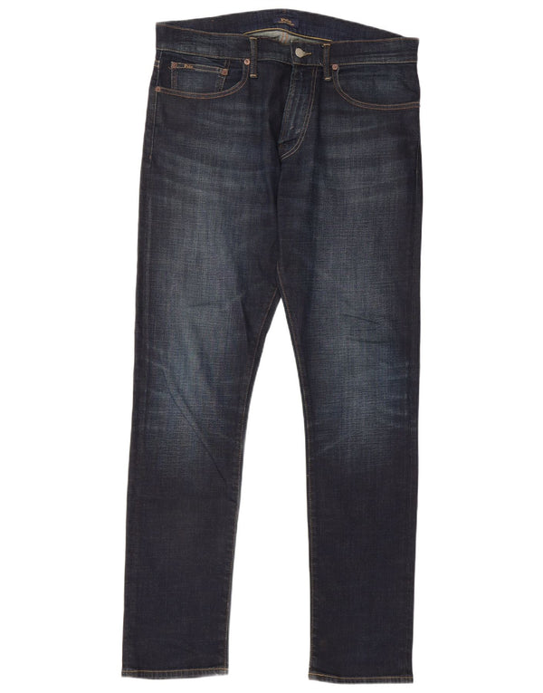 POLO RALPH LAUREN Jeans slim da uomo W33 L34 Cotone blu navy
